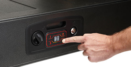Hornady 98190 Black Steel AR Gunlocker RFID Key Entry Rapid Safe 2 Rifle Capacity