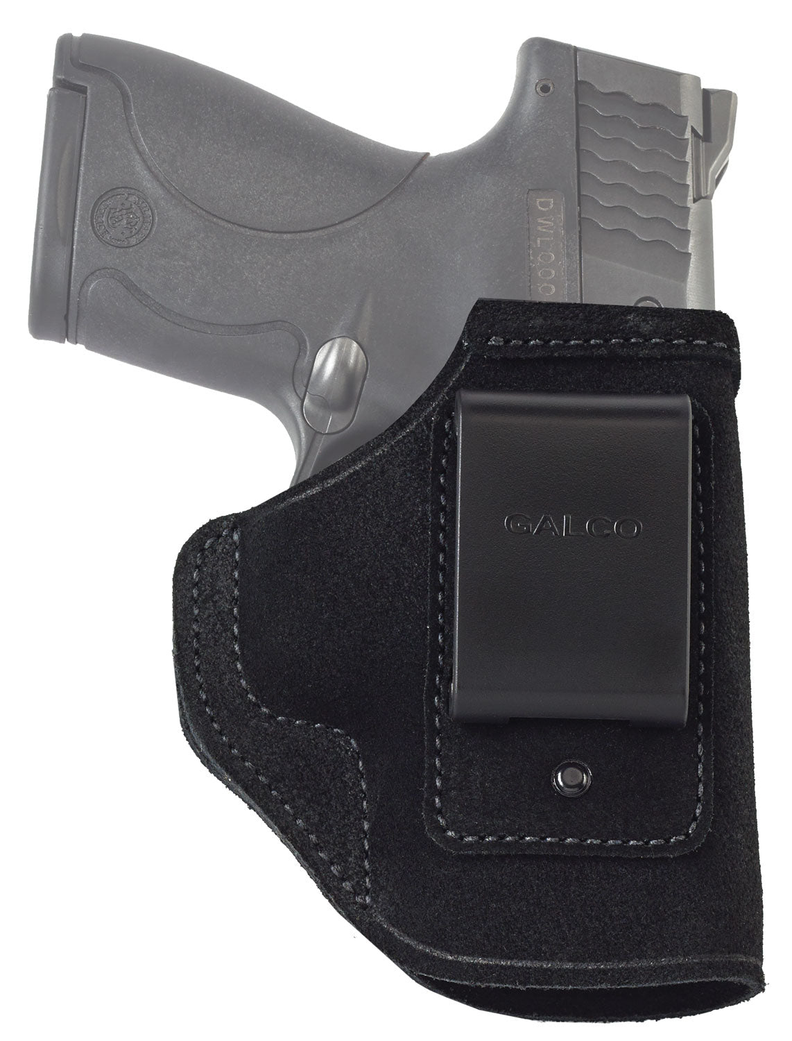 Galco STO658B Black Leather IWB Stow-N-Go Belt Clip S&W M&P Shield Lasermax CenterFire RH