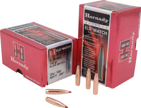Hornady ELD Match 6.5mm .264 130gr Match Reloading Bullets 100 Count