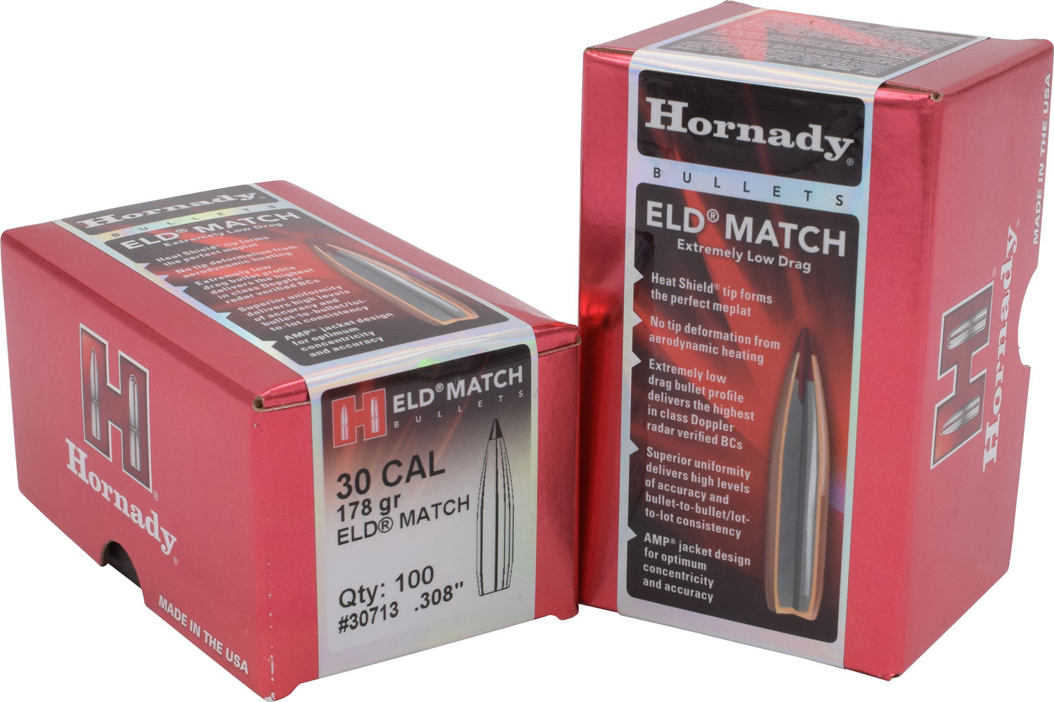 Hornady ELD Match 30 Cal .308 178gr Match Reloading Bullets 100 Count