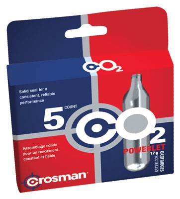 Crosman Airgun CO2 Powerlets 12 Gram Case of 12 Five-Packs