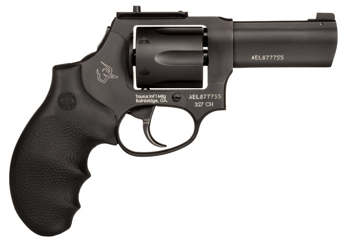 Taurus 2-327P31CHNS 327 Defender T.O.R.O Small Frame 327 Federal Mag 6rd 3" Matte Black Steel Barrel, Cylinder & Optic Ready Frame, Black Rubber Grip