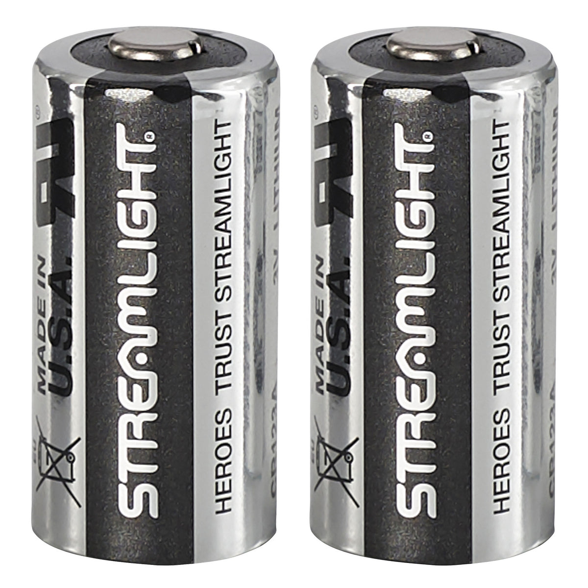 Streamlight CR123A Lithium Battery 3V 2-Pack for Streamlight Flashlights