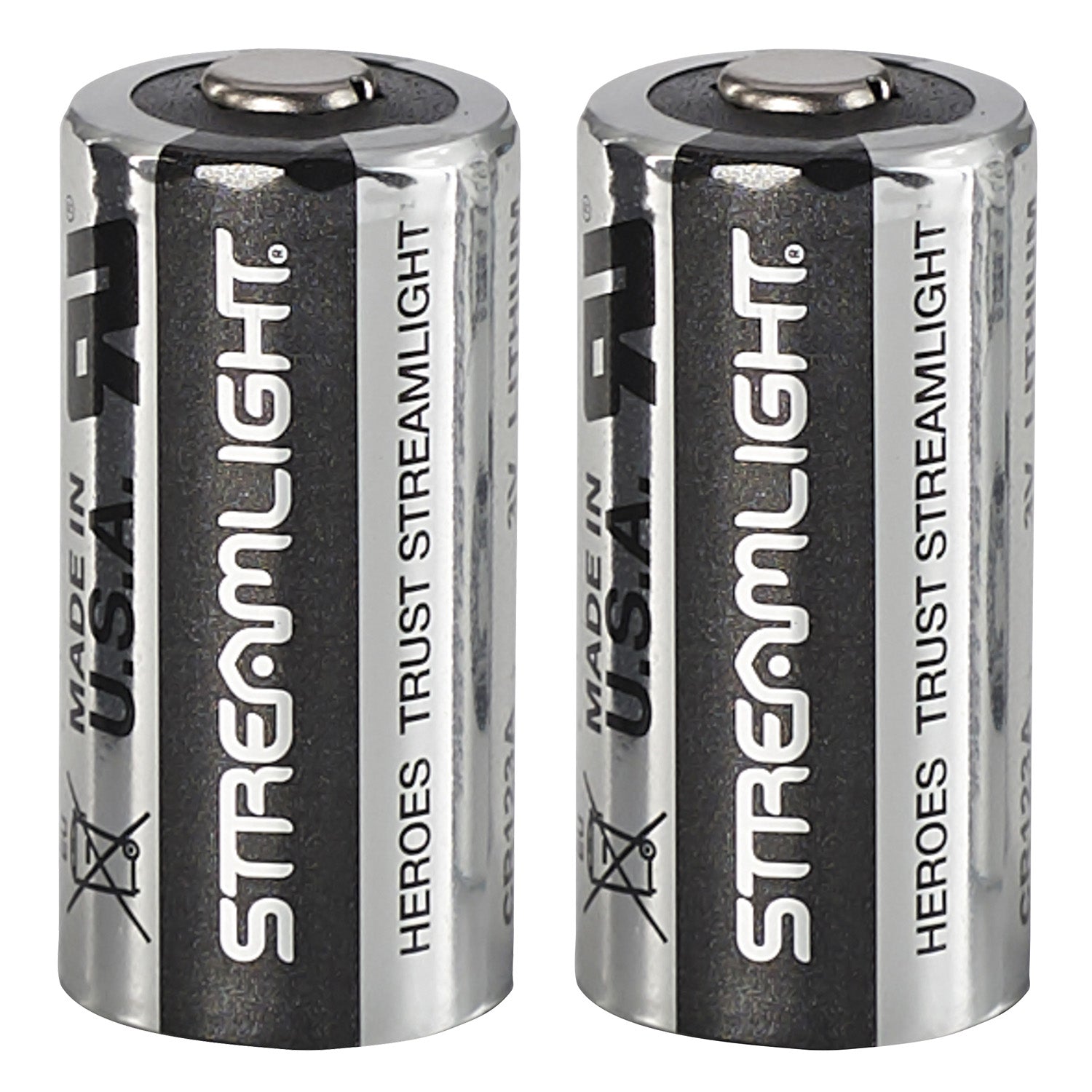 Streamlight CR123A Lithium Battery 3V 2-Pack for Streamlight Flashlights