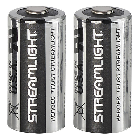 Streamlight CR123A Lithium Battery 3V 2-Pack for Streamlight Flashlights