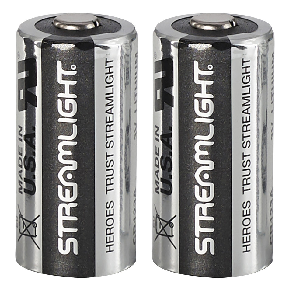 Streamlight CR123A Lithium Battery 3V 2-Pack for Streamlight Flashlights