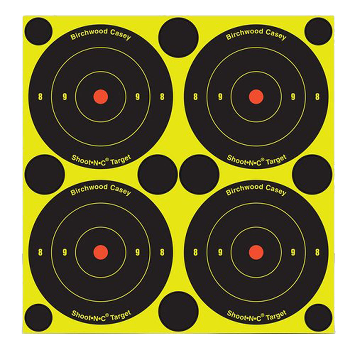 Birchwood Casey 34315 3-Inch Reactive Shoot-N-C Self-Adhesive Paper Bullseye Target 12-Count