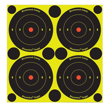 Birchwood Casey 34315 3-Inch Reactive Shoot-N-C Self-Adhesive Paper Bullseye Target 12-Count