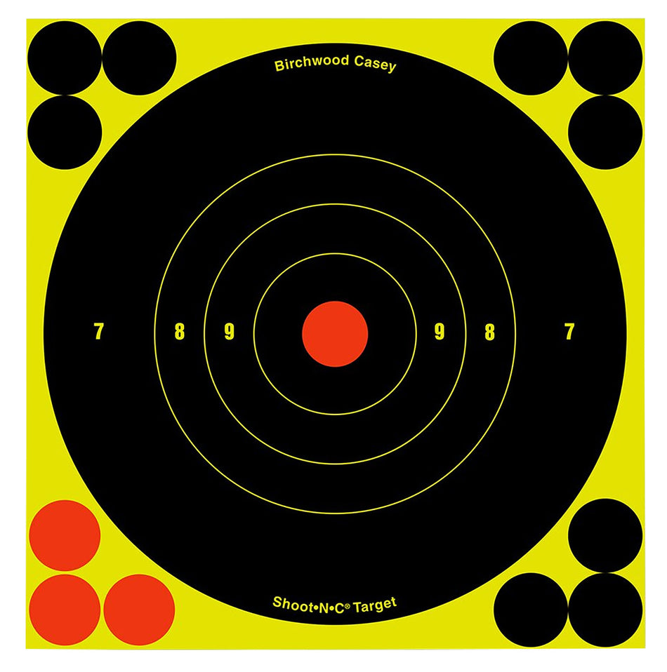 Birchwood Casey 6" Bullseye Shoot-N-C Self-Adhesive Reactive Target 60 Pack
