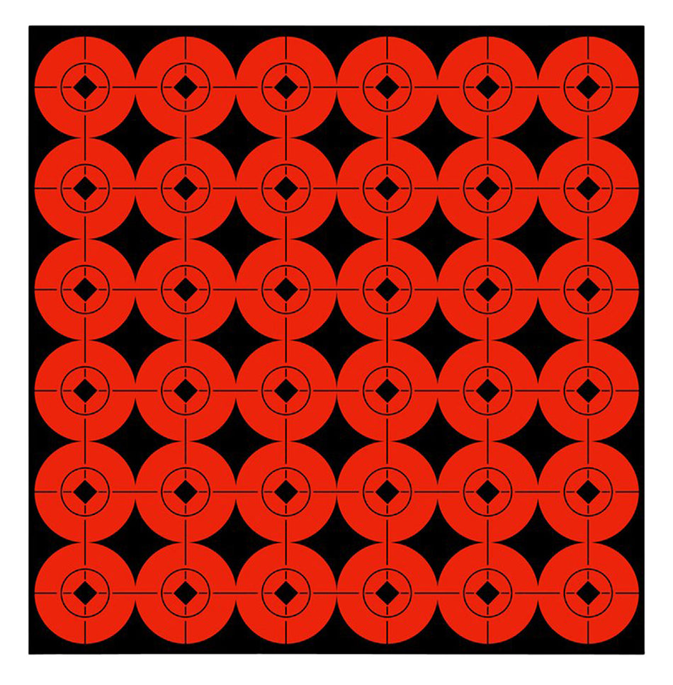 Birchwood Casey Target Spots Adhesive 1" Bullseye Orange/Black 360 Pack