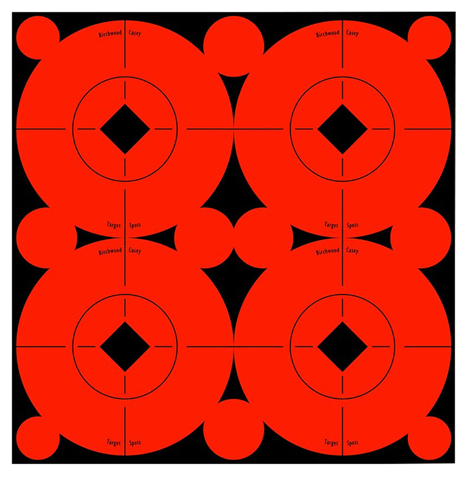 Birchwood Casey Target Spots Adhesive 3" Bullseye Orange/Black 40 Pack