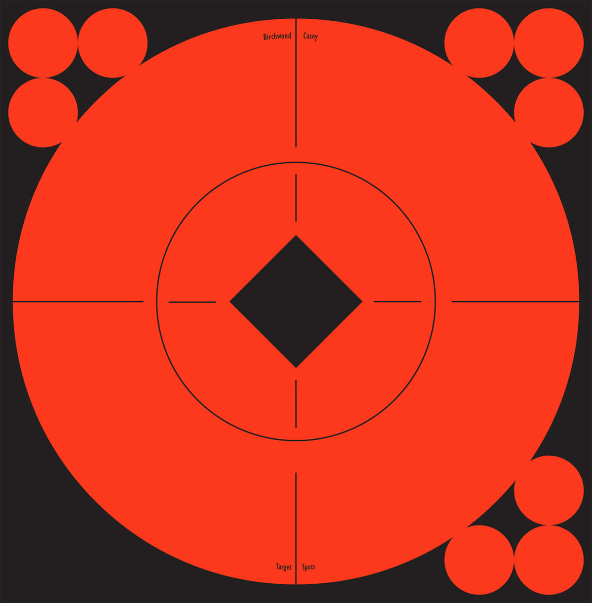 Birchwood Casey Target Spots Adhesive 6" Bullseye Orange/Black 10 Pack