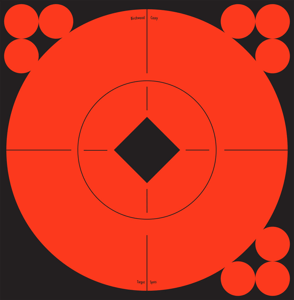Birchwood Casey Target Spots Adhesive 6" Bullseye Orange/Black 10 Pack