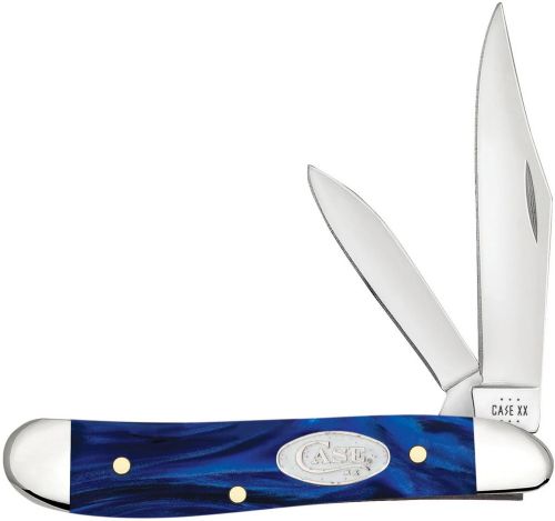 Case Blue Pearl Kirinite Smooth Peanut Traditional Folding Knife