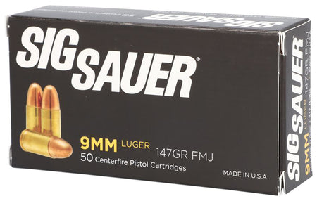 Sig Sauer Elite Performance 9mm Luger / Parabellum 147 grain Full Metal Jacket ammunition
