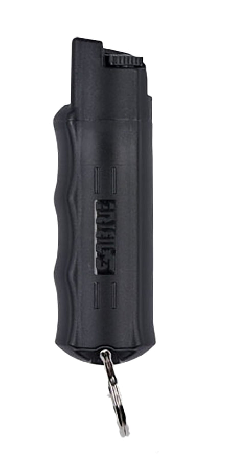 Sabre Security 3n1 Pepper Spray Quick Release Key Ring UV Dye Black Hard Case