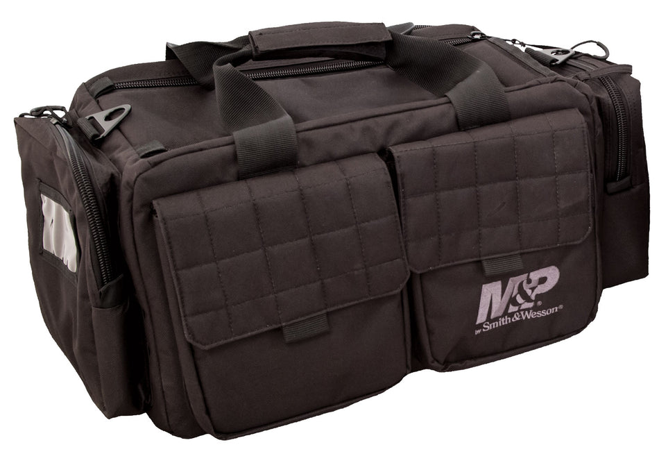 M&P Accessories 110023 Officer Tactical Range Bag Black Nylon 22" with Oversized Zippers