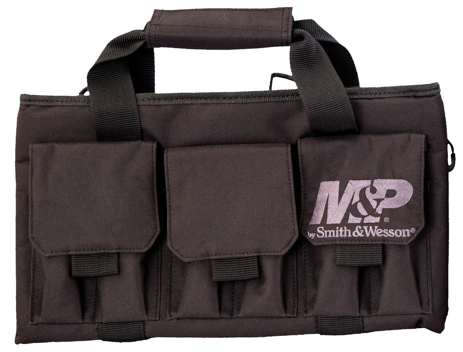 M&P Accessories 110028 Pro Tac Black Nylon Pistol Case with Heavy Duty Hardware