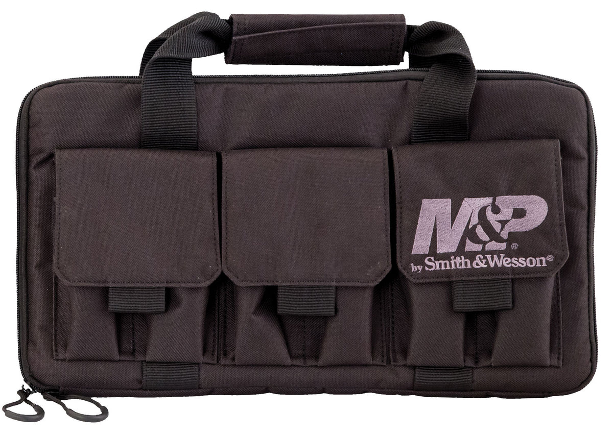 M&P Accessories 110029 Pro Tac Black Nylon Dual Pistol Case with Ballistic Fabric