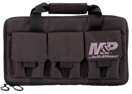 M&P Accessories 110029 Pro Tac Black Nylon Dual Pistol Case with Ballistic Fabric