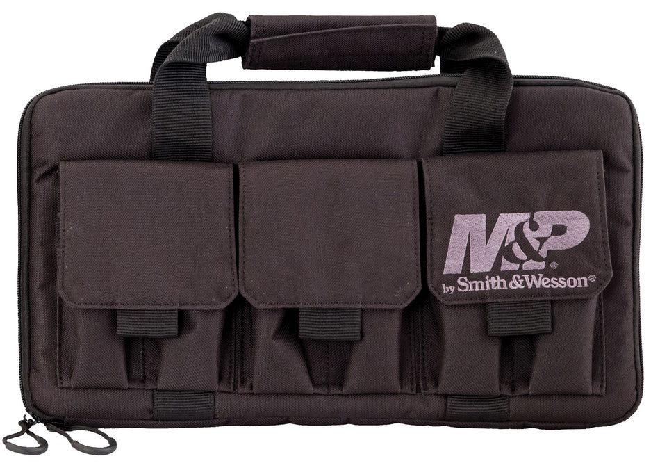 M&P Accessories 110029 Pro Tac Black Nylon Dual Pistol Case with Ballistic Fabric