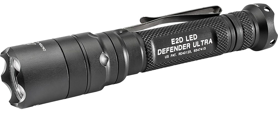 SureFire E2DLUA E2D Defender Ultra 5/1000 Lumen Black Anodized Crenellated Bezel Flashlight