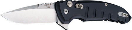 Hogue X1 Microflip 2.75" Folding Drop Point Blade Matte Black Aluminum Frame