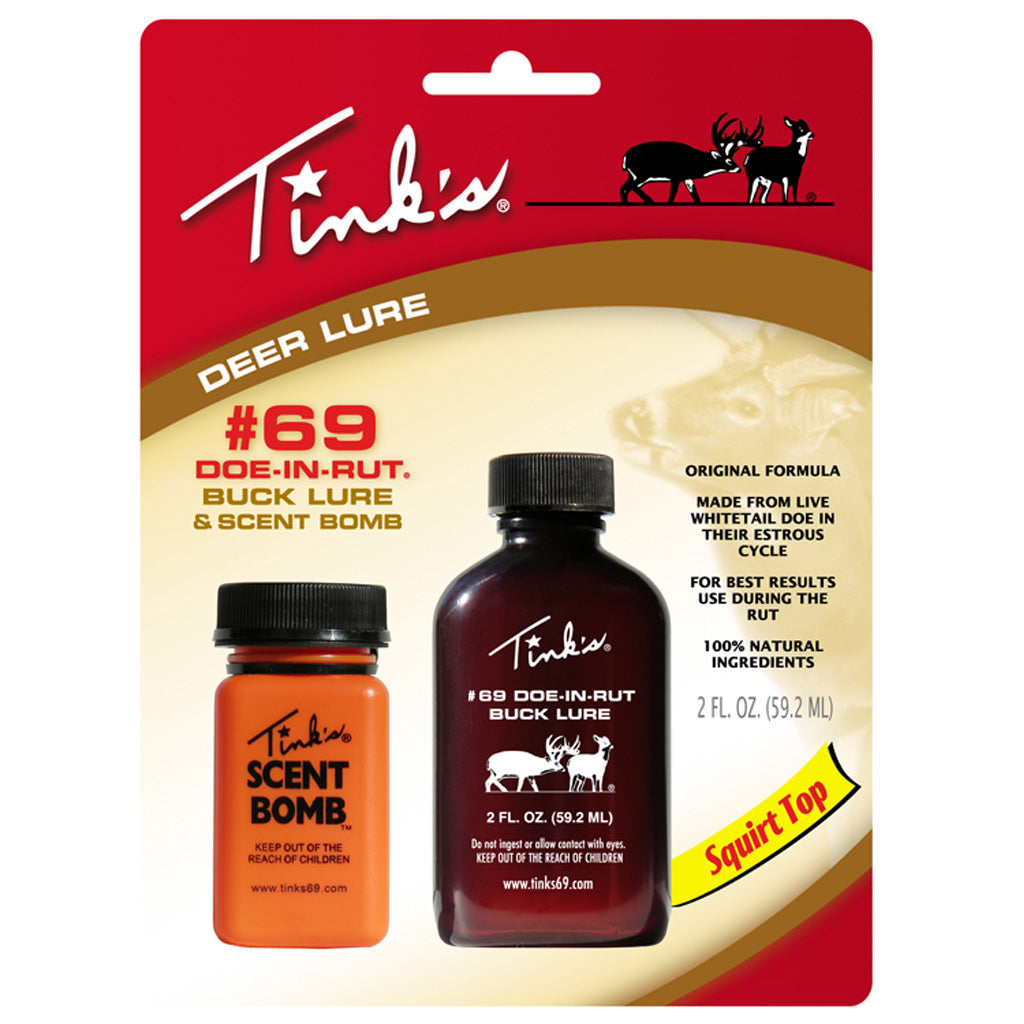 Tinks Natural Buck Lure with Scent Bomb 2 Ounce