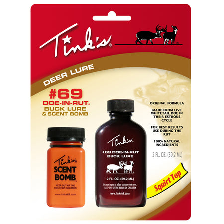 Tinks Natural Buck Lure with Scent Bomb 2 Ounce