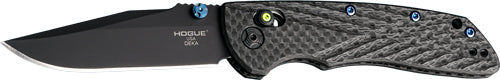 Hogue Deka Able Lock 3.25" Carbon Fiber Green Clip Point Folding Knife