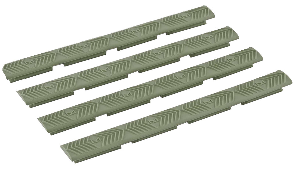 Ergo M-LOK WedgeLok Slot Cover 4332OD OD Green Low Profile Rubber 4 Pack