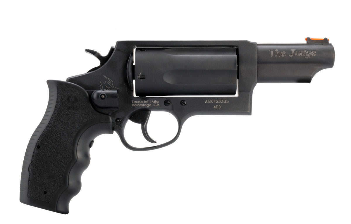 Taurus 2-441031MAGVL Judge w/Laser Compact 45 Colt (Long Colt) 410 Bore 3" Chamber 5rd 3" Matte Black Alloy Steel Barrel, Cylinder & Frame, Viridian Laser, Transfer Bar Safety
