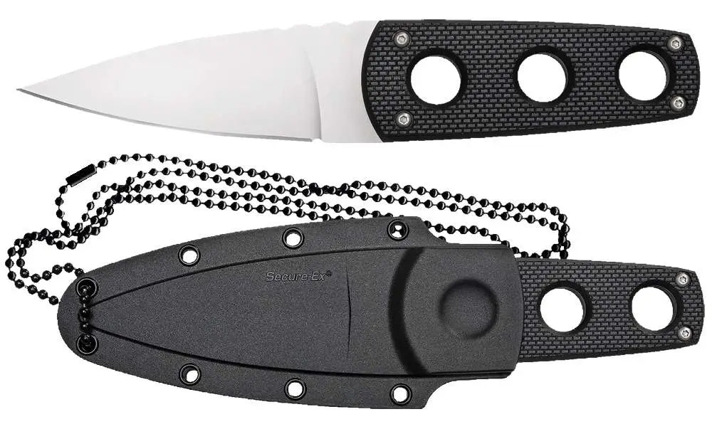 Cold Steel Secret Edge Neck Knife 3.5in Blade with Secure-Ex Sheath