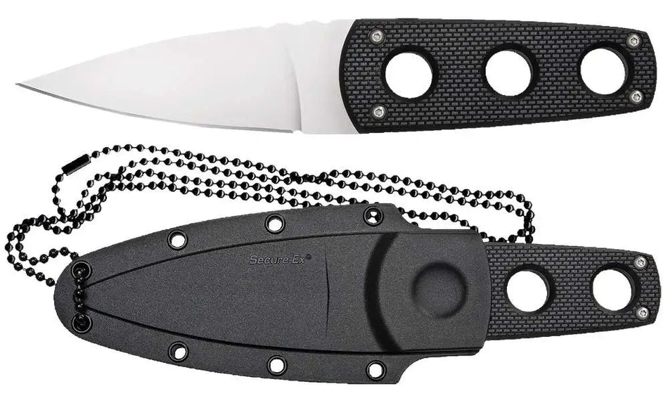 Cold Steel Secret Edge Neck Knife 3.5in Blade with Secure-Ex Sheath