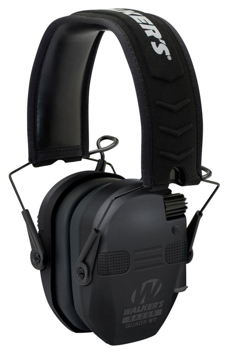 Walker's Razor Slim Quad Mic Bluetooth Over-the-Head Electronic Muff 23 dB Black