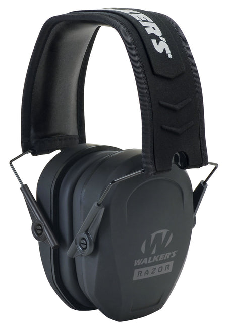 Walker's Razor Slim Passive Shooting Muff 27 dB NRR Black Rubberized Polymer
