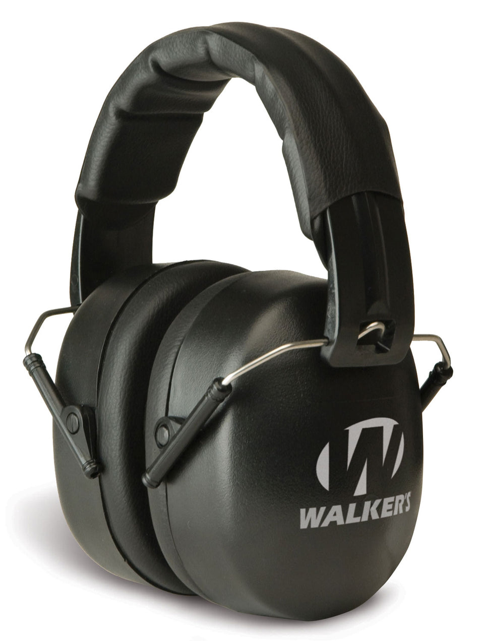 Walker's EXT Range Folding Shooting Muff 30 dB NRR Over-the-Head Black
