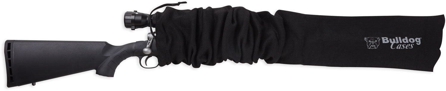 Bulldog BD152 Oversized Scoped Rifle Gun Sock 52" Black Soft Knit Moisture-Resistant Cover