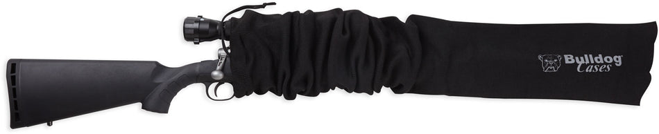 Bulldog BD152 Oversized Scoped Rifle Gun Sock 52" Black Soft Knit Moisture-Resistant Cover