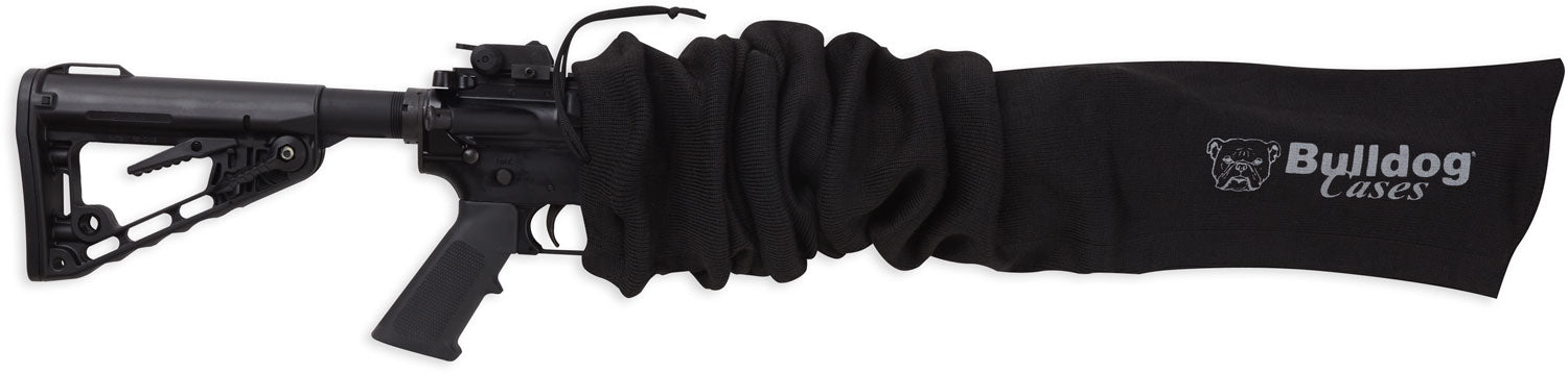 Bulldog BD158 Tactical Rifle Gun Sock 45" Black Soft Knit Moisture-Resistant Protective Cover