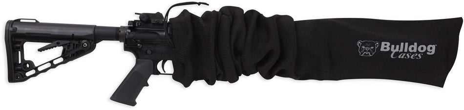 Bulldog BD158 Tactical Rifle Gun Sock 45" Black Soft Knit Moisture-Resistant Protective Cover