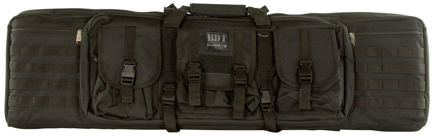 Bulldog BDT4037B BDT Single Tactical Rifle Case 37" Black Nylon with Deluxe Padded Backstraps and Lockable Zippers