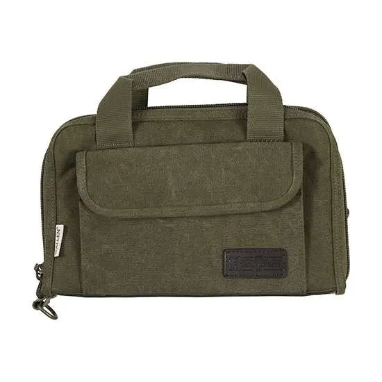Allen Heritage Attache Dual Handgun Case in Olive Canvas