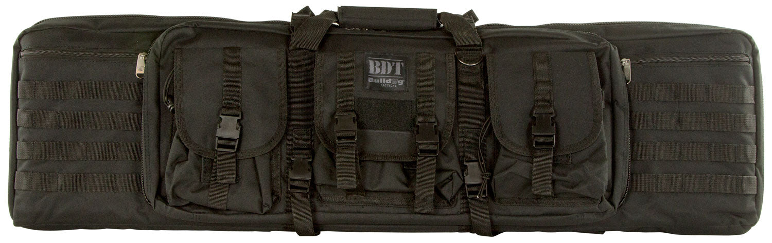 Bulldog BDT4043B BDT Single Tactical Rifle Case Black Nylon with High-Vis Pockets and Lockable Zippers