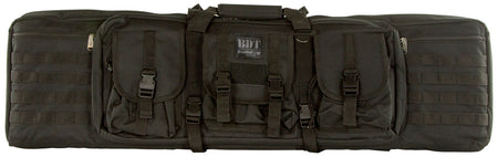 Bulldog BDT4043B BDT Single Tactical Rifle Case Black Nylon with High-Vis Pockets and Lockable Zippers