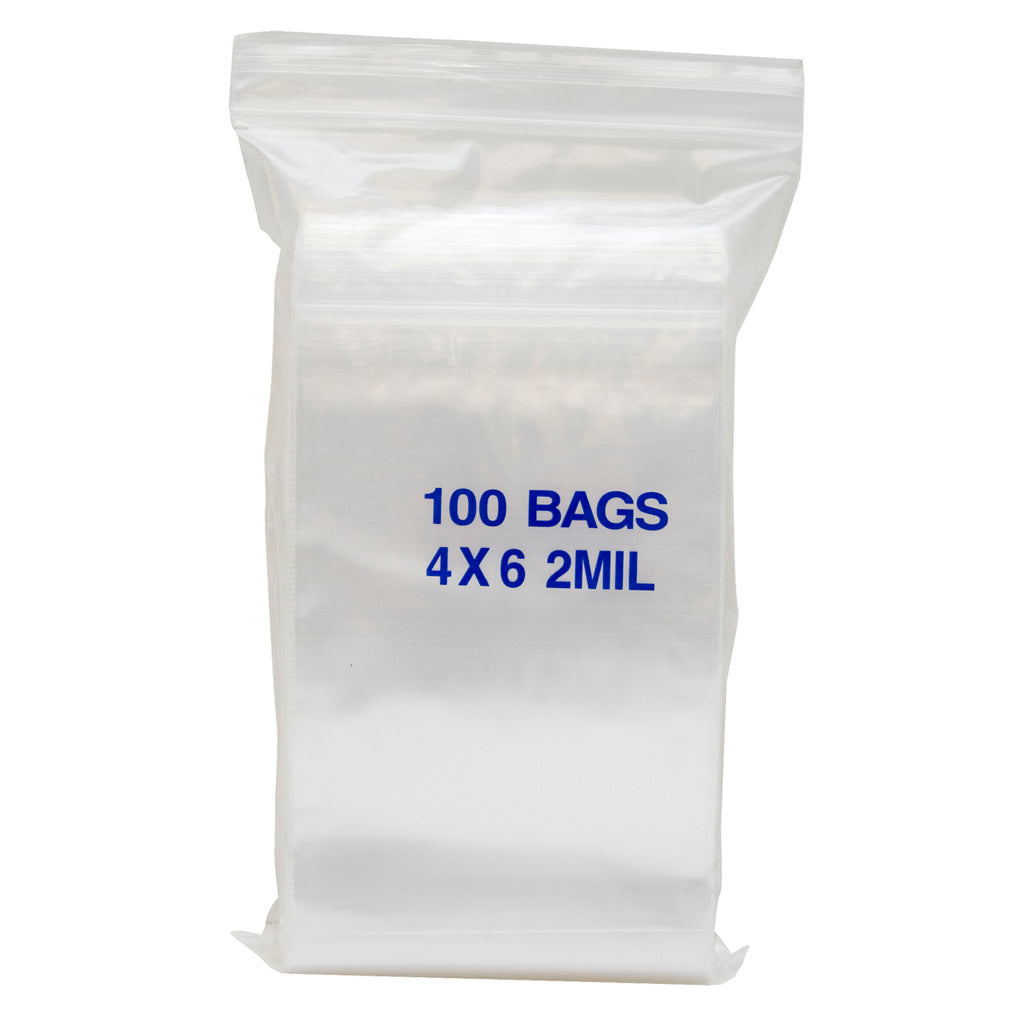 4x4 Inch Zip Lock Clear Plastic Bags 100 Pack Resealable Storage Bags for Small Items