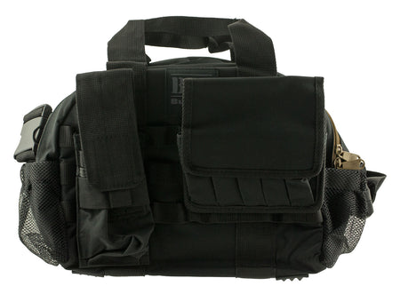 Bulldog BDT940B BDT Tactical Black Range Bag with Colorized Zipper, MOLLE Pouches and Shell Casing Bags