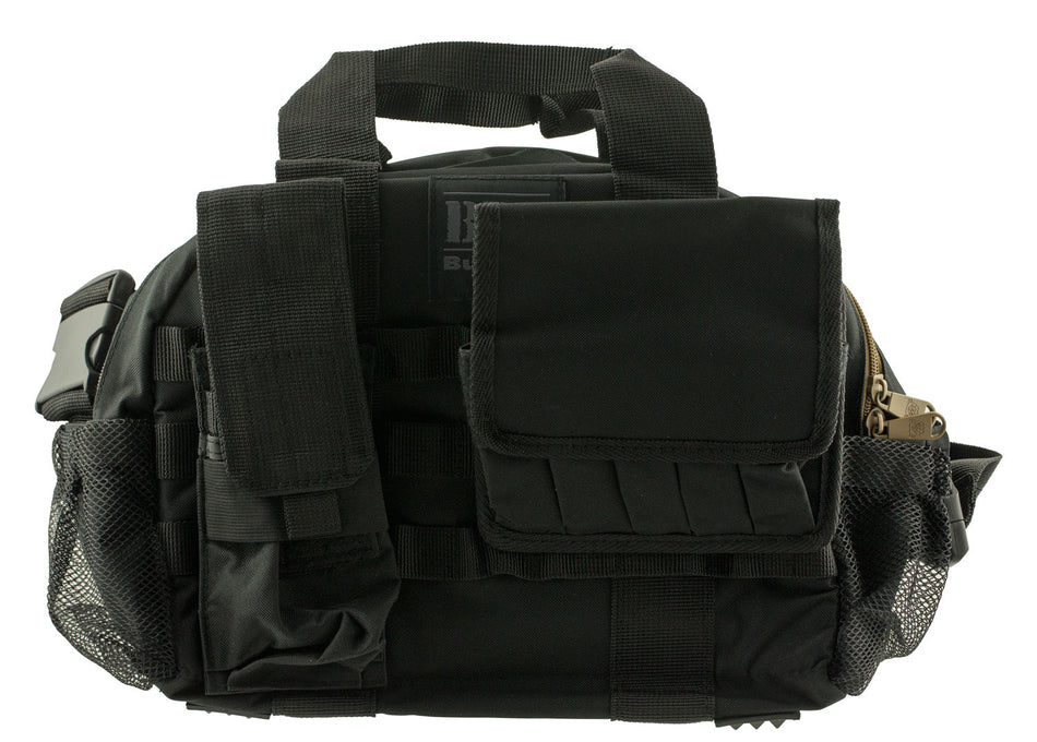 Bulldog BDT940B BDT Tactical Black Range Bag with Colorized Zipper, MOLLE Pouches and Shell Casing Bags