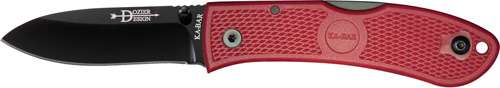 Ka-Bar Dozier Hunter Pocket Knife 3" Drop Point Blade Red G10 Grips 7.25" OAL
