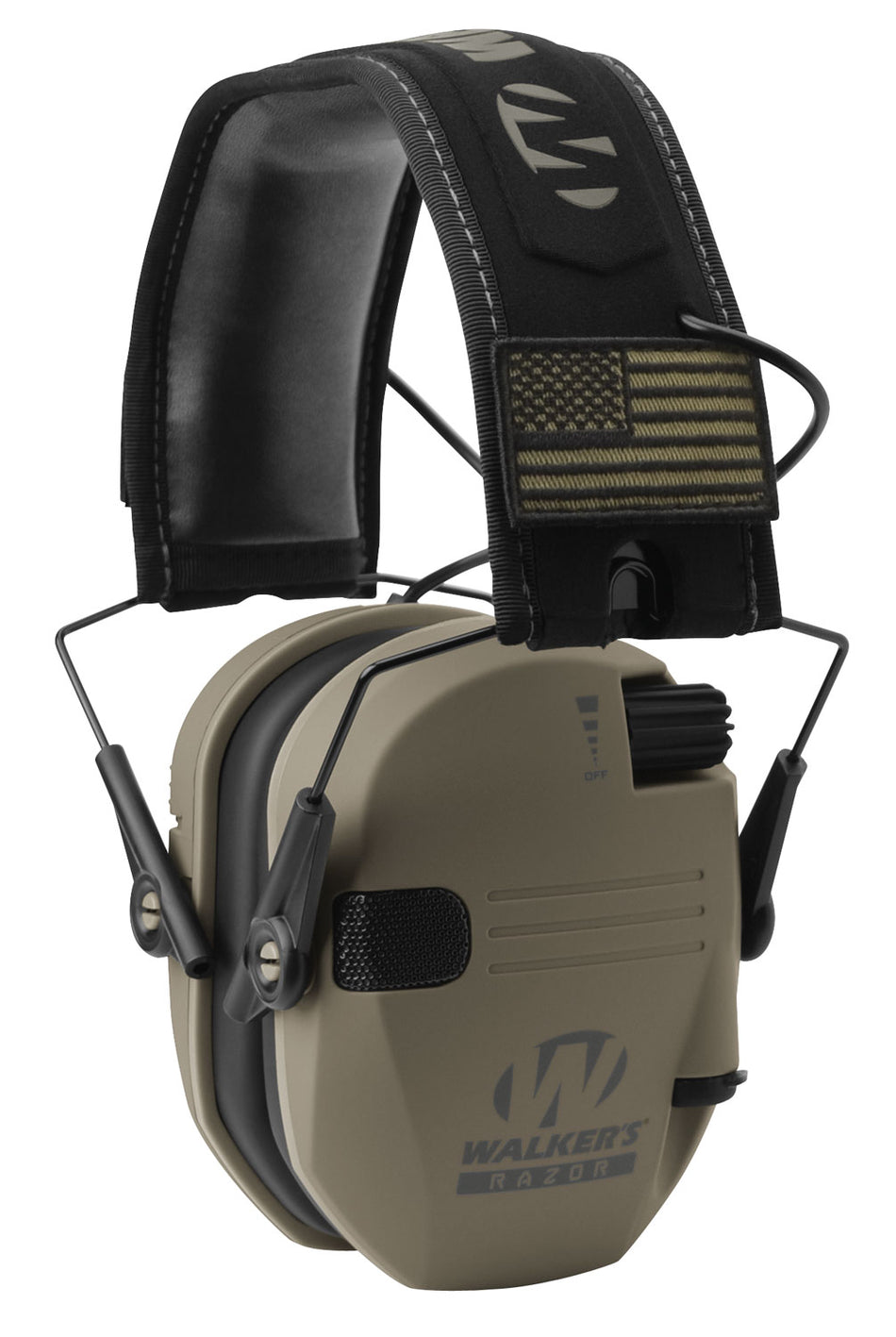 Walker's Razor Patriot Slim Muff 23 dB NRR Flat Dark Earth Electronic Hearing Protection